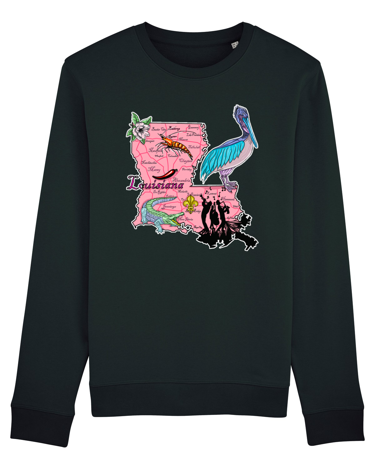Bluză mânecă lungă Unisex Rise Black