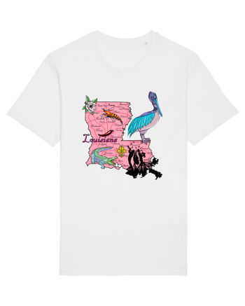 Louisiana Map White