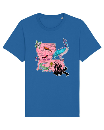 Louisiana Map Royal Blue