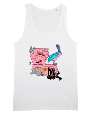 Louisiana Map White