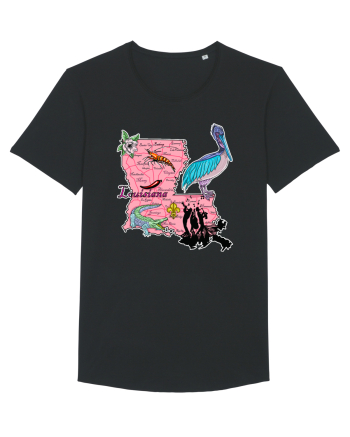 Louisiana Map Black