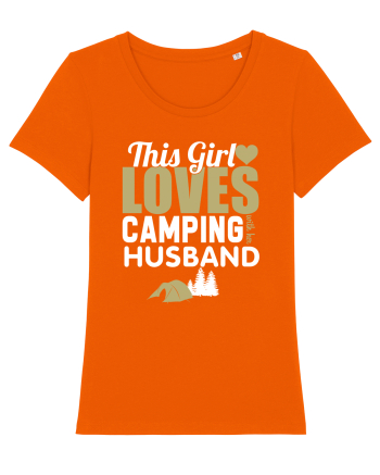 Camping with Husband Bright Orange