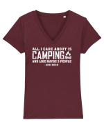 Camping Tricou mânecă scurtă guler V Damă Evoker
