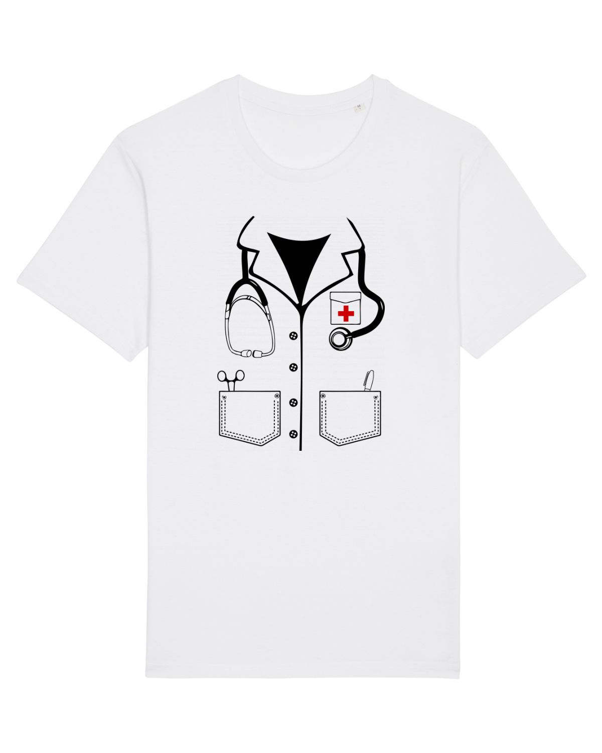Tricou mânecă scurtă Unisex Rocker White