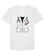 Doctor  Tricou mânecă scurtă guler larg Bărbat Skater
