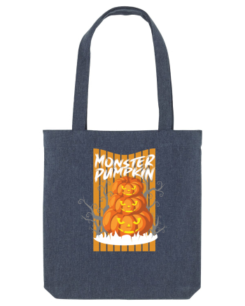 Monster Halloween Pumpkins Midnight Blue