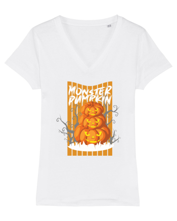 Monster Halloween Pumpkins White