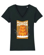 Monster Halloween Pumpkins Tricou mânecă scurtă guler V Damă Evoker