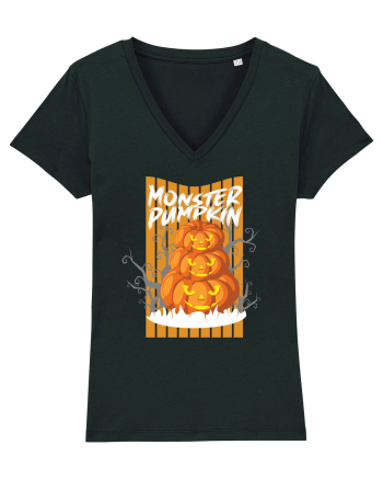 Monster Halloween Pumpkins Black
