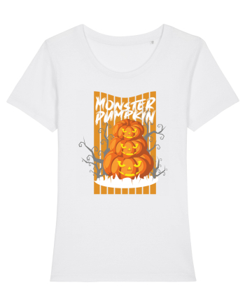Monster Halloween Pumpkins White