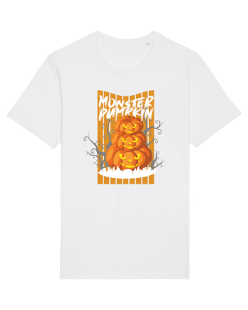 Monster Halloween Pumpkins White