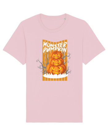 Monster Halloween Pumpkins Cotton Pink