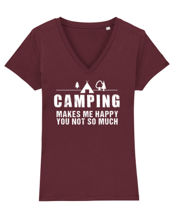 Camping makes me happy Burgundy