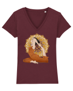 Yoga Tricou mânecă scurtă guler V Damă Evoker