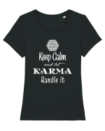 Let Karma handle it Tricou mânecă scurtă guler larg fitted Damă Expresser
