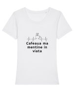 Cafeaua  ma mentine in viata Tricou mânecă scurtă guler larg fitted Damă Expresser