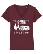 CAMPSITE Tricou mânecă scurtă guler V Damă Evoker