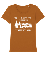 CAMPSITE Tricou mânecă scurtă guler larg fitted Damă Expresser
