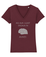 Mi-am luat Inima-n Minți Tricou mânecă scurtă guler V Damă Evoker