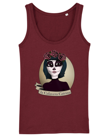 Calavera Catrina Burgundy