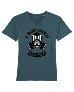 Am supravietuit 2020 Tricou mânecă scurtă guler V Bărbat Presenter