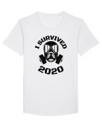 Am supravietuit 2020 Tricou mânecă scurtă guler larg Bărbat Skater