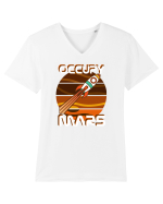 OCCUPY MARS Tricou mânecă scurtă guler V Bărbat Presenter