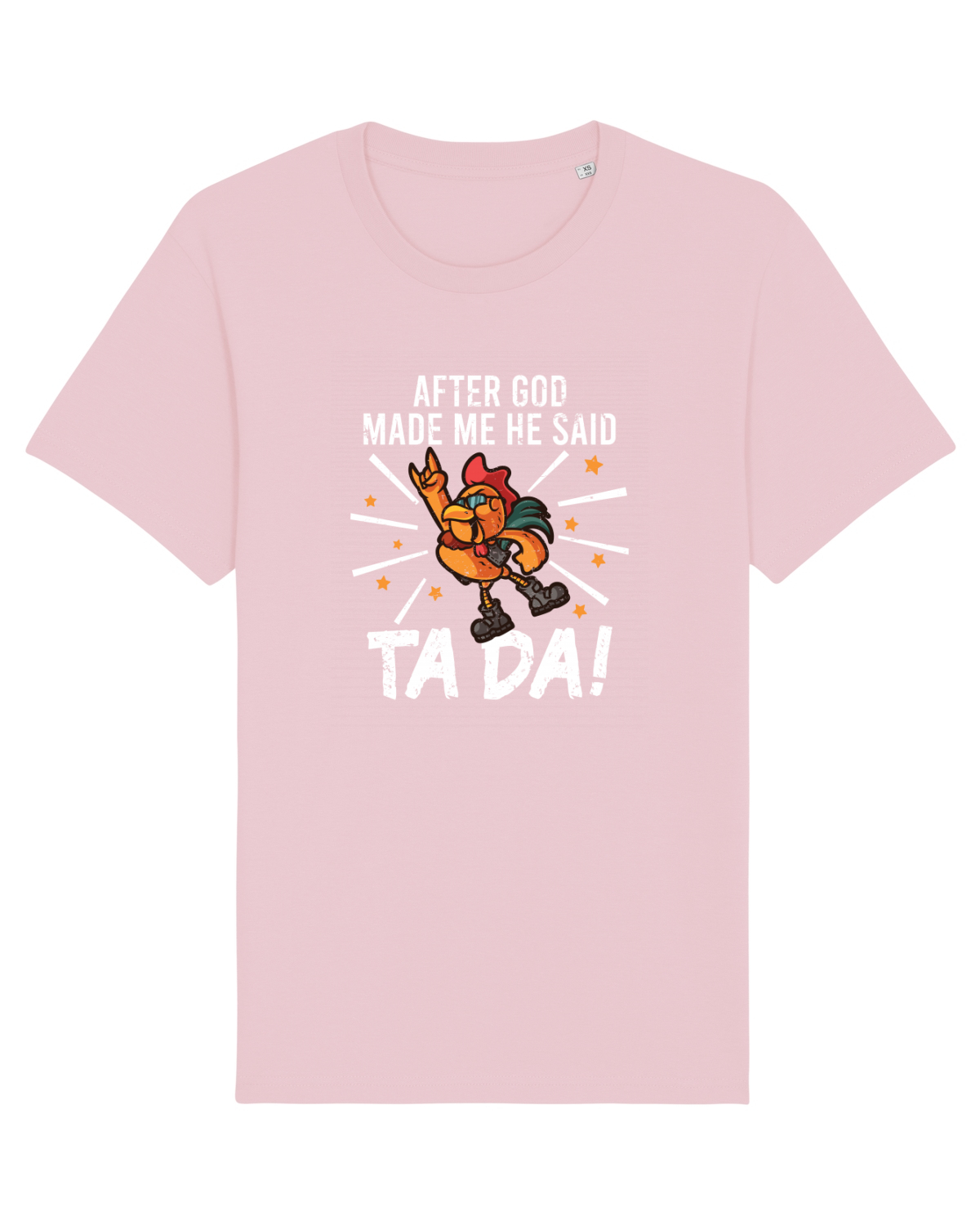 Tricou mânecă scurtă Unisex Rocker Cotton Pink