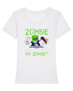 Zombie Have you seen my Zombie? Tricou mânecă scurtă guler larg fitted Damă Expresser