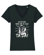 Cocker Spaniol Vintage Tricou mânecă scurtă guler V Damă Evoker
