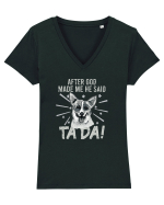 Corgi Vintage Tricou mânecă scurtă guler V Damă Evoker