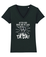 Pit Bull Vintage Tricou mânecă scurtă guler V Damă Evoker