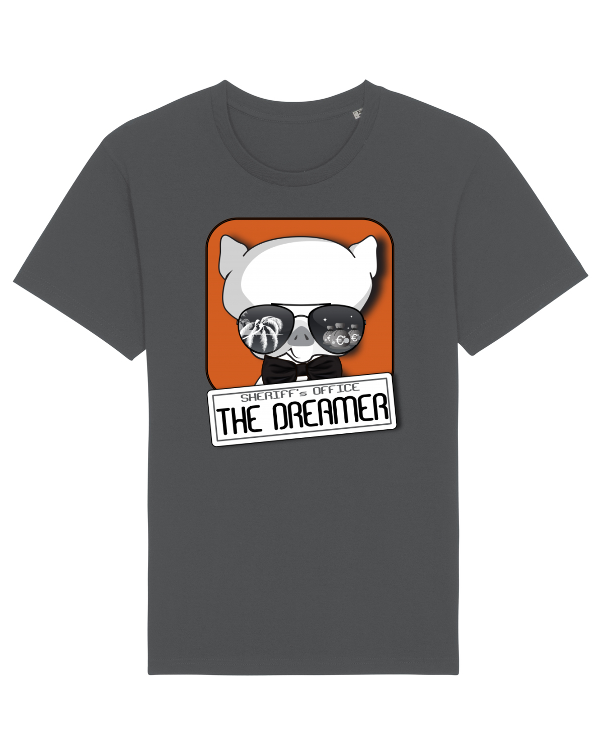 Tricou mânecă scurtă Unisex Rocker Anthracite