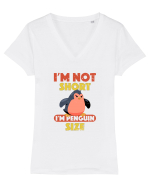 Un pinguin suparat Tricou mânecă scurtă guler V Damă Evoker