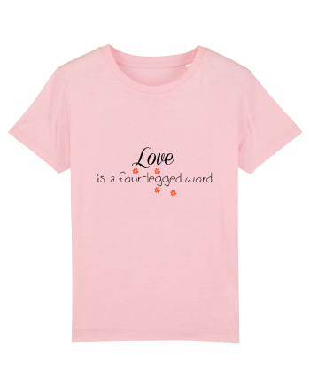 Four legged word LOVE Cotton Pink