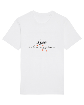 Four legged word LOVE White