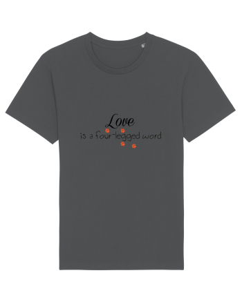 Four legged word LOVE Anthracite