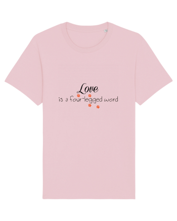 Four legged word LOVE Cotton Pink