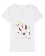 Lola Tricou mânecă scurtă guler V Damă Evoker