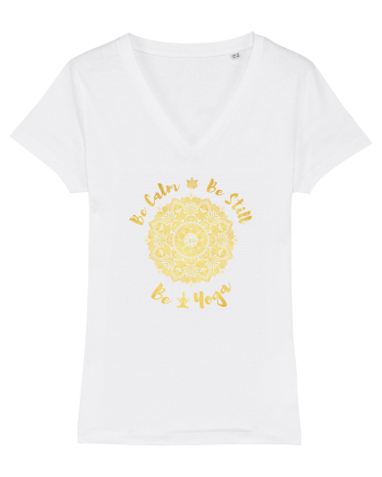 Be Calm Be Still Be Yoga White