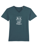 Camping in my caravan Tricou mânecă scurtă guler V Bărbat Presenter
