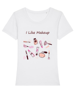 Makeup Tricou mânecă scurtă guler larg fitted Damă Expresser