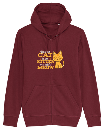 Cat Kitten Meow Burgundy