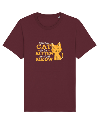 Cat Kitten Meow Burgundy