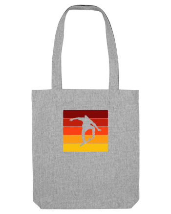 Retro Skateboarding Sunset - Skater For Life Heather Grey