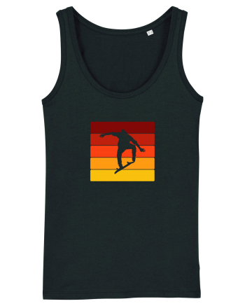 Retro Skateboarding Sunset - Skater For Life Black