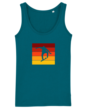 Retro Skateboarding Sunset - Skater For Life Ocean Depth