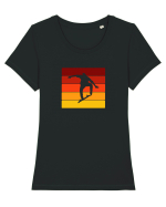 Retro Skateboarding Sunset - Skater For Life Tricou mânecă scurtă guler larg fitted Damă Expresser