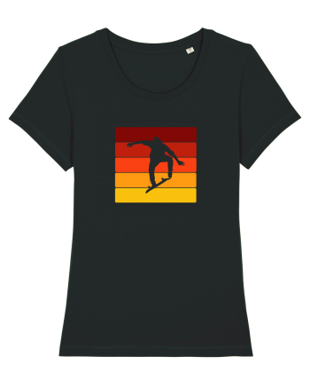 Retro Skateboarding Sunset - Skater For Life Black