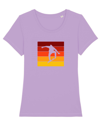 Retro Skateboarding Sunset - Skater For Life Lavender Dawn